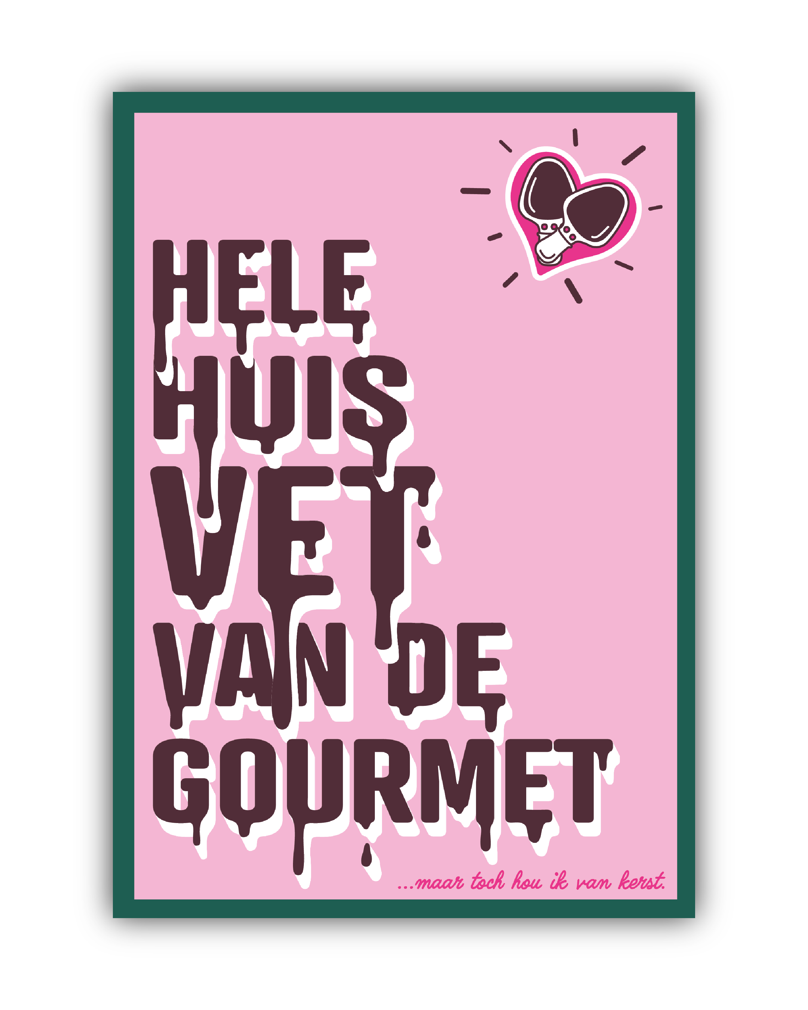 Kerstkaarten "Ik hou van kerstmis(schien)"
