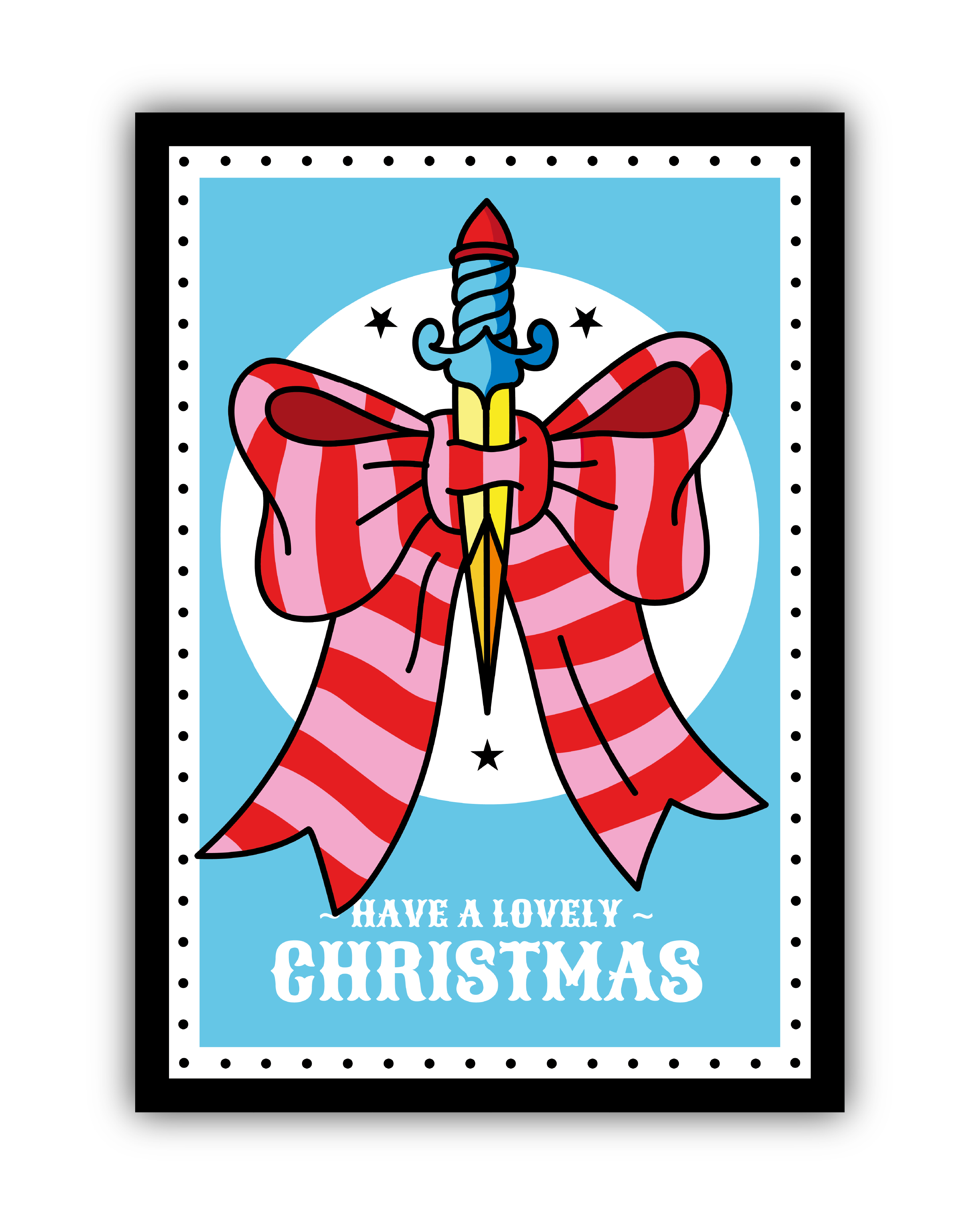 Kerstkaarten "All I want for christmas is a tattoo"