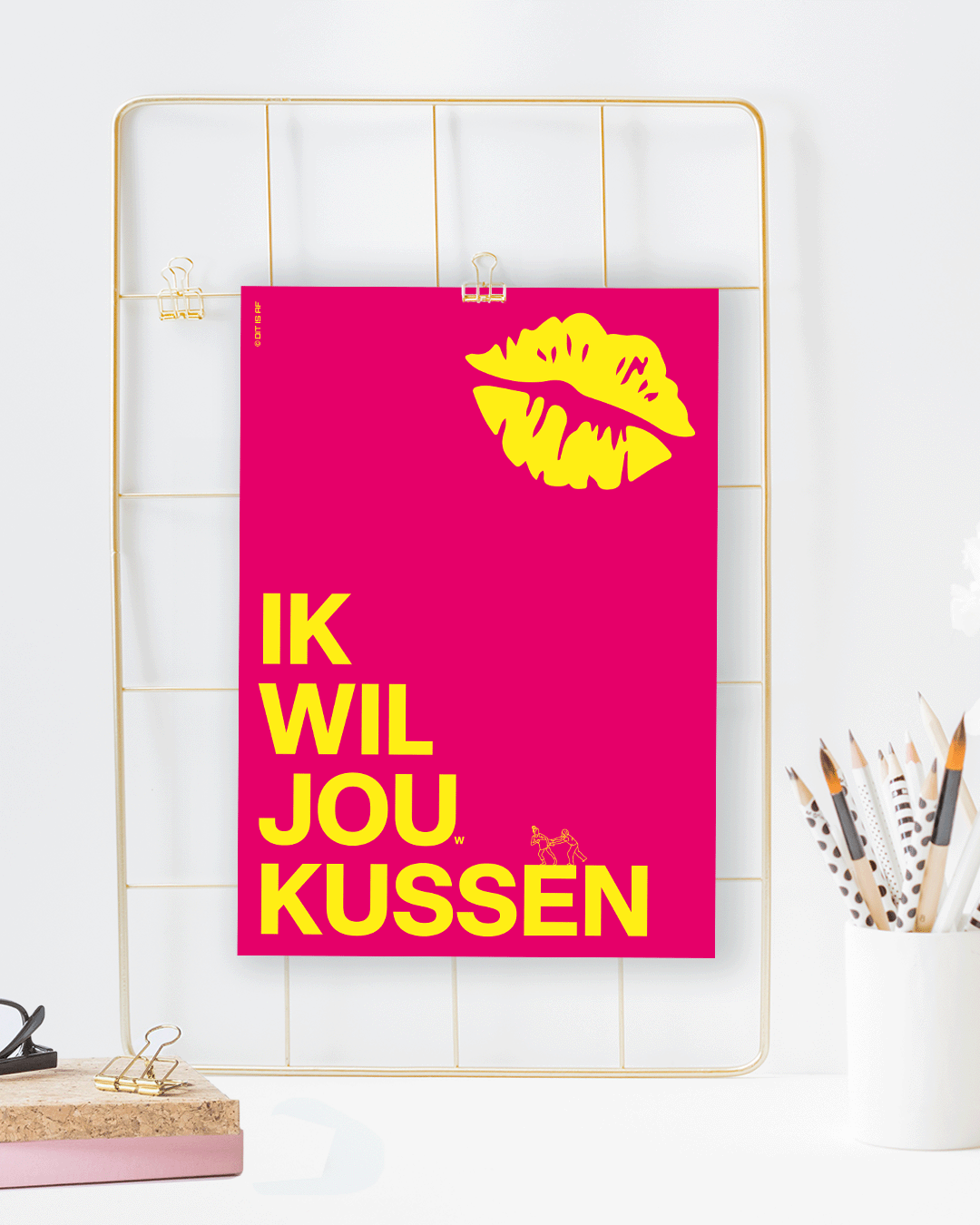Ik wil jou(w) kussen - roze