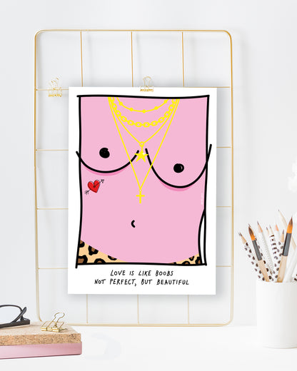 Love is like boobs