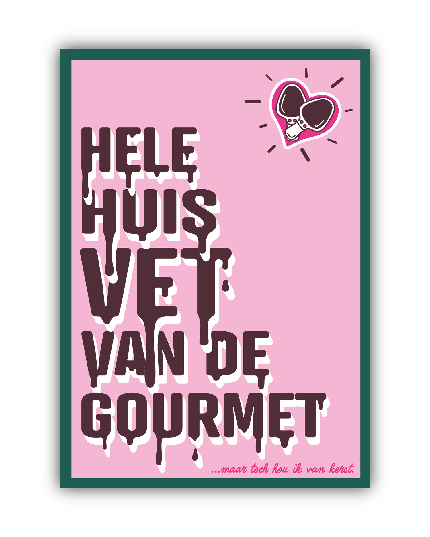 Kerstkaarten "Ik hou van kerstmis(schien)"