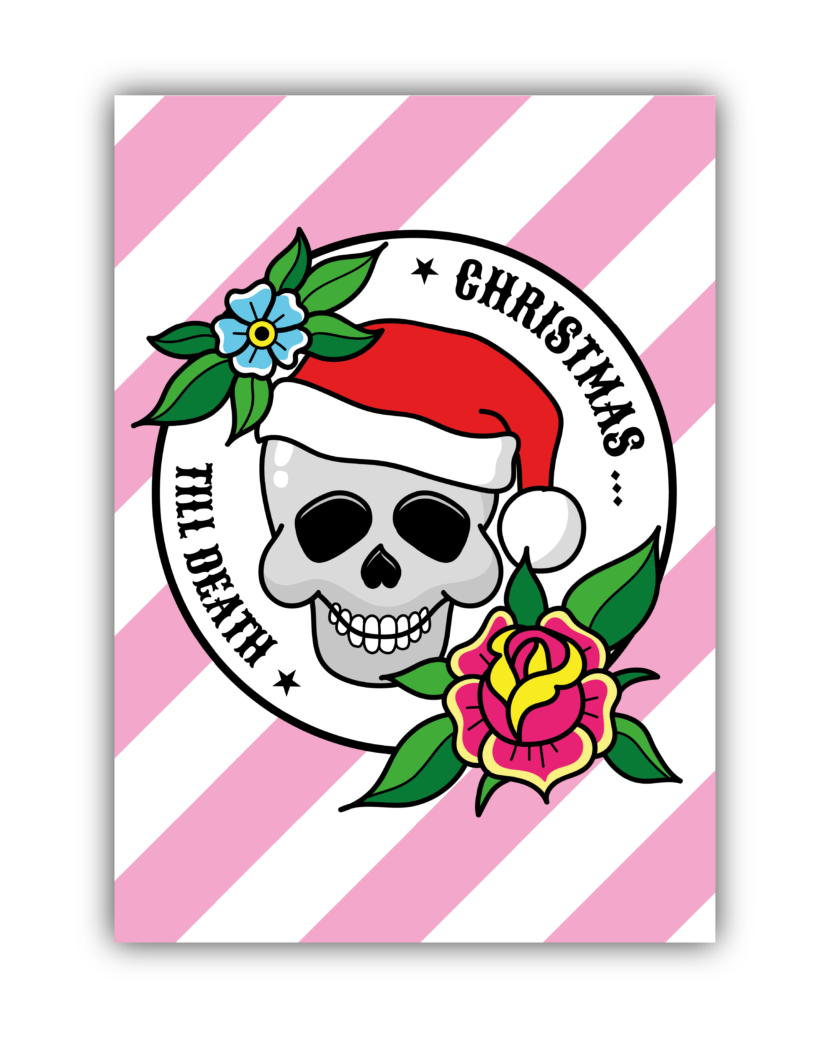 Kerstkaarten "All I want for christmas is a tattoo"
