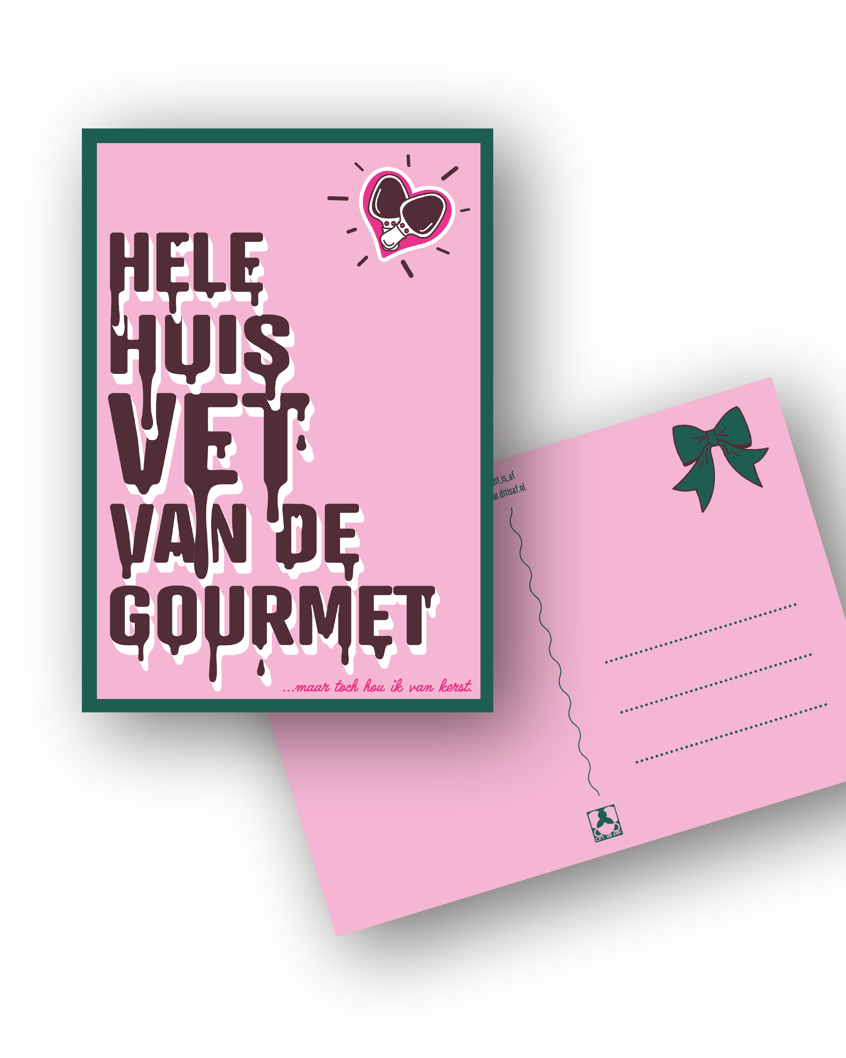 Kerstkaarten "Ik hou van kerstmis(schien)"