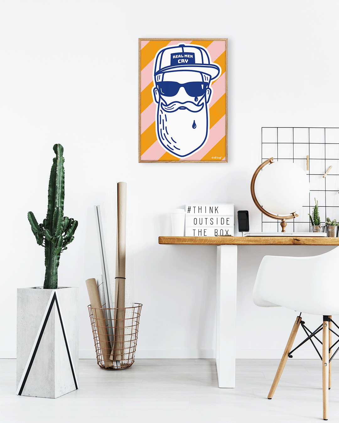 Real men cry - blauw