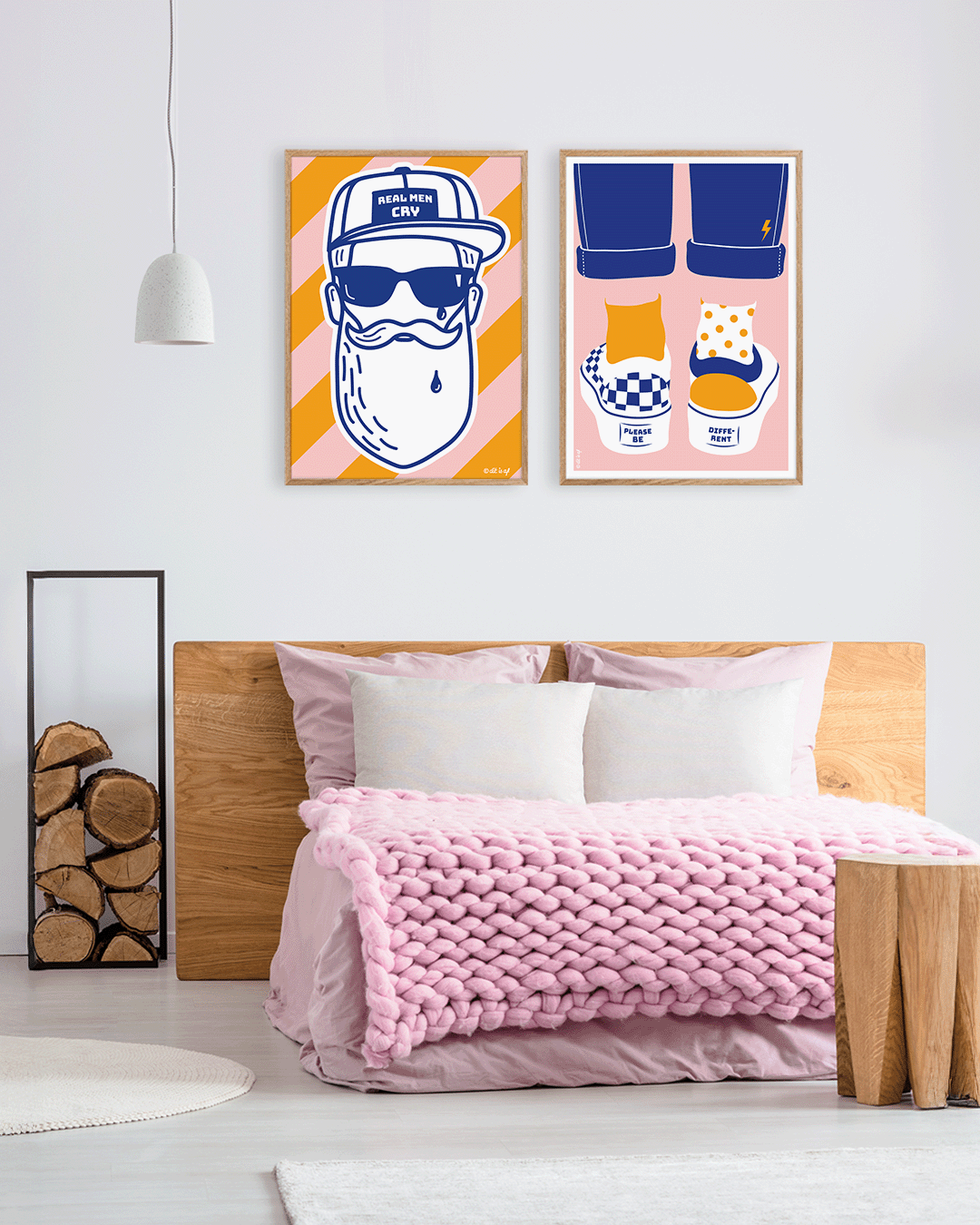 Real men cry - blauw